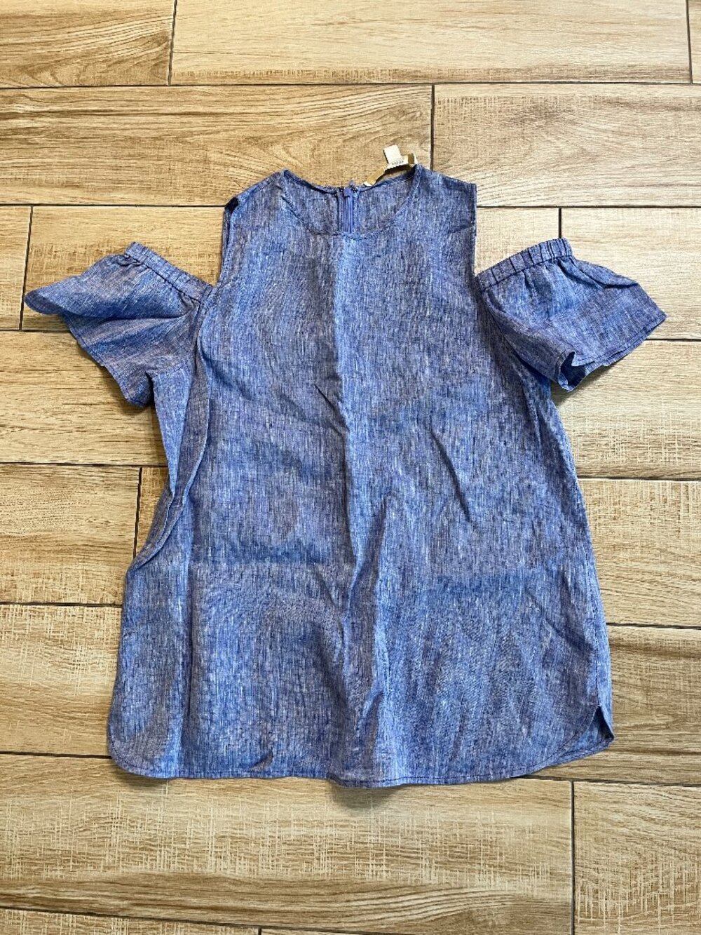 Womens Nordstrom Collection Blue Open Shoulder Top - S